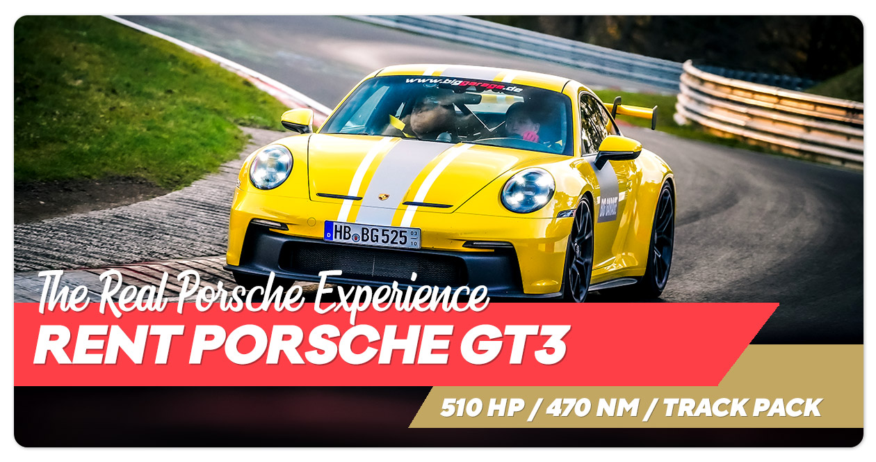 Rent and drive a Porsche GT3 at the Nürburgring Rent and drive a Porsche GT3 at the Nürburgring